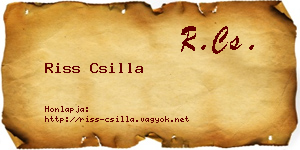 Riss Csilla névjegykártya